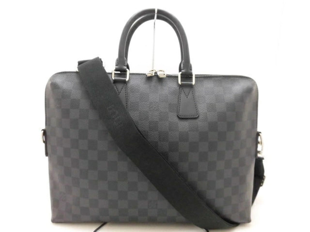 LOUIS VUITTON PDJ Porte Deguments Jour Business Bag Damier Graphite Black